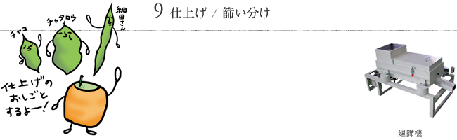 9 仕上げ / 篩い分け